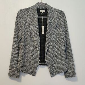 Max Studio. Women's Black and White Tweed Jacket